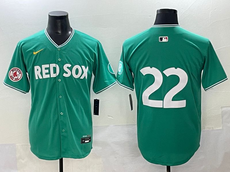 Men 2025 Boston Red Sox #22 No Name Green Joint Name Nike MLB Jersey style 9->boston red sox->MLB Jersey